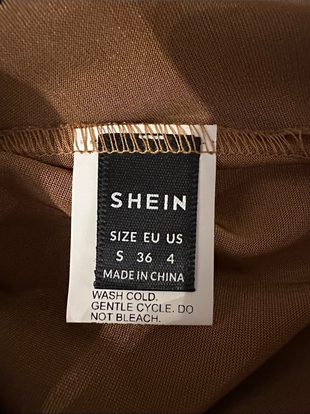 SHEIN Gold Ruched Satin Dress - Picture 4 of 4